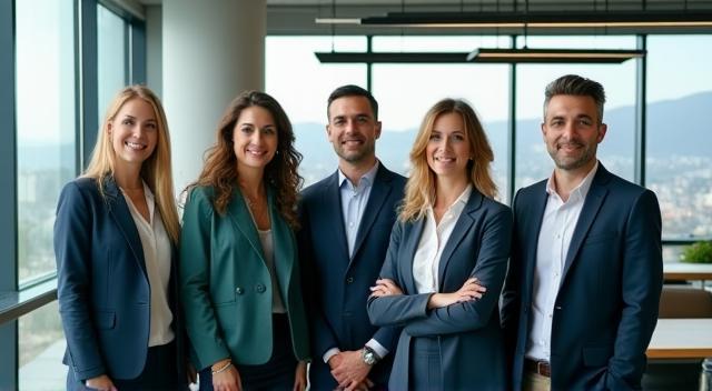 Professional team at Anadolu Tech Solutions in their İzmir office